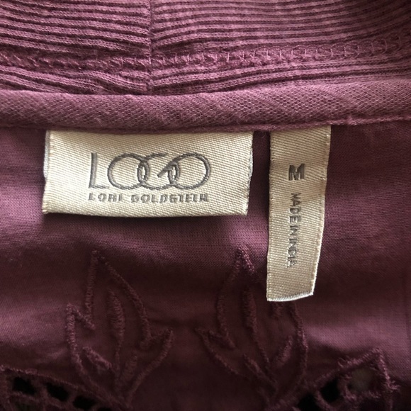 Logo by Lori Goldstein. Beautiful mauve duster long sleeve. - Picture 5 of 5